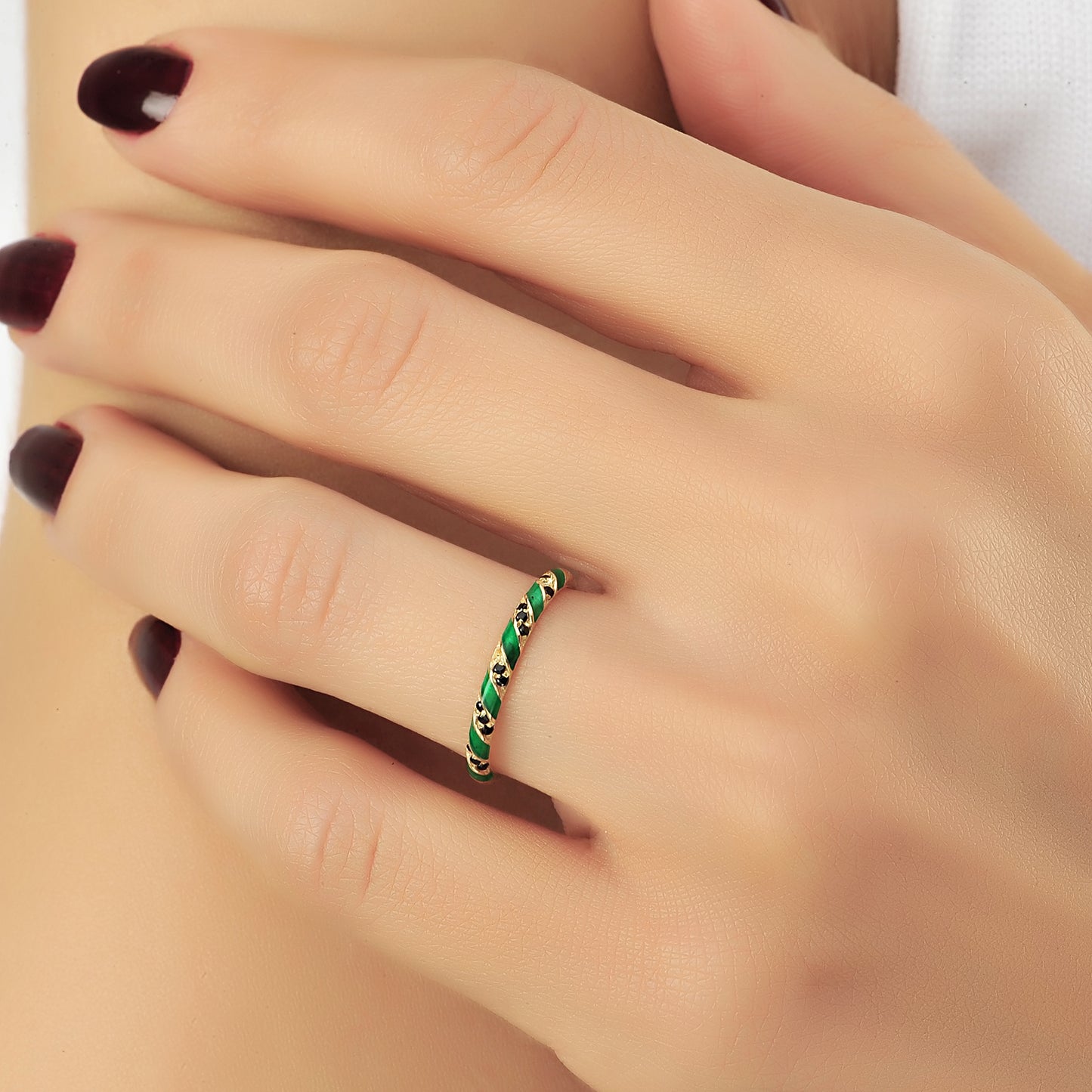 Enemal Zwart Diamanten Gouden dames Ring