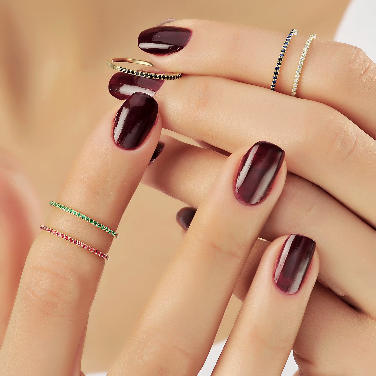 1,10 mm Rode Robijn Minimalistische Gouden Dames Ring
