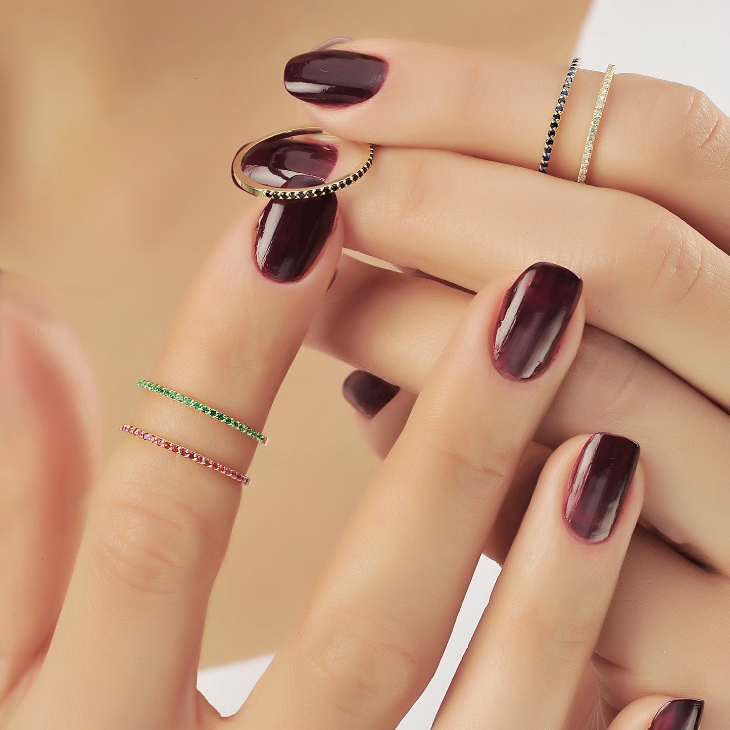 1,10 mm Rode Robijn Minimalistische Gouden Dames Ring