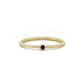 Minimalistische Ring Met Blauwe Saffier Diamanten Futuristische Ring, Eenvoudige Handgemaakte 14k Solitaire Massief Gouden Ring