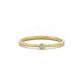 Minimalistische Ring Met Witte Diamanten Futuristische Ring, Eenvoudige Handgemaakte 14k Solitaire Massief Gouden Ring