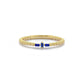 Blauwe Saffier Kralen Kruis Gouden Minimalistische Cluster Ring