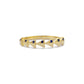 Driehoek Vormige Halve Eeuwigheid Ring, Driehoek Cluster Blauwe Saffier Diamanten Ring, Handgemaakte 14k Gouden Gebogen Golvende Ring