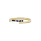 Parallelle Minimalistische Blauwe Saffier Diamanten Bandring, Kruis Over Kleine Diamanten Clusterring, Handgemaakte 14k 18k Massief Gouden Ring