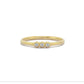 Drie Steen Witte Diamanten Ring Trouwring, Handgemaakte Witte Diamant Solitaire 14k Massief Gouden Ring Voor Voorstel