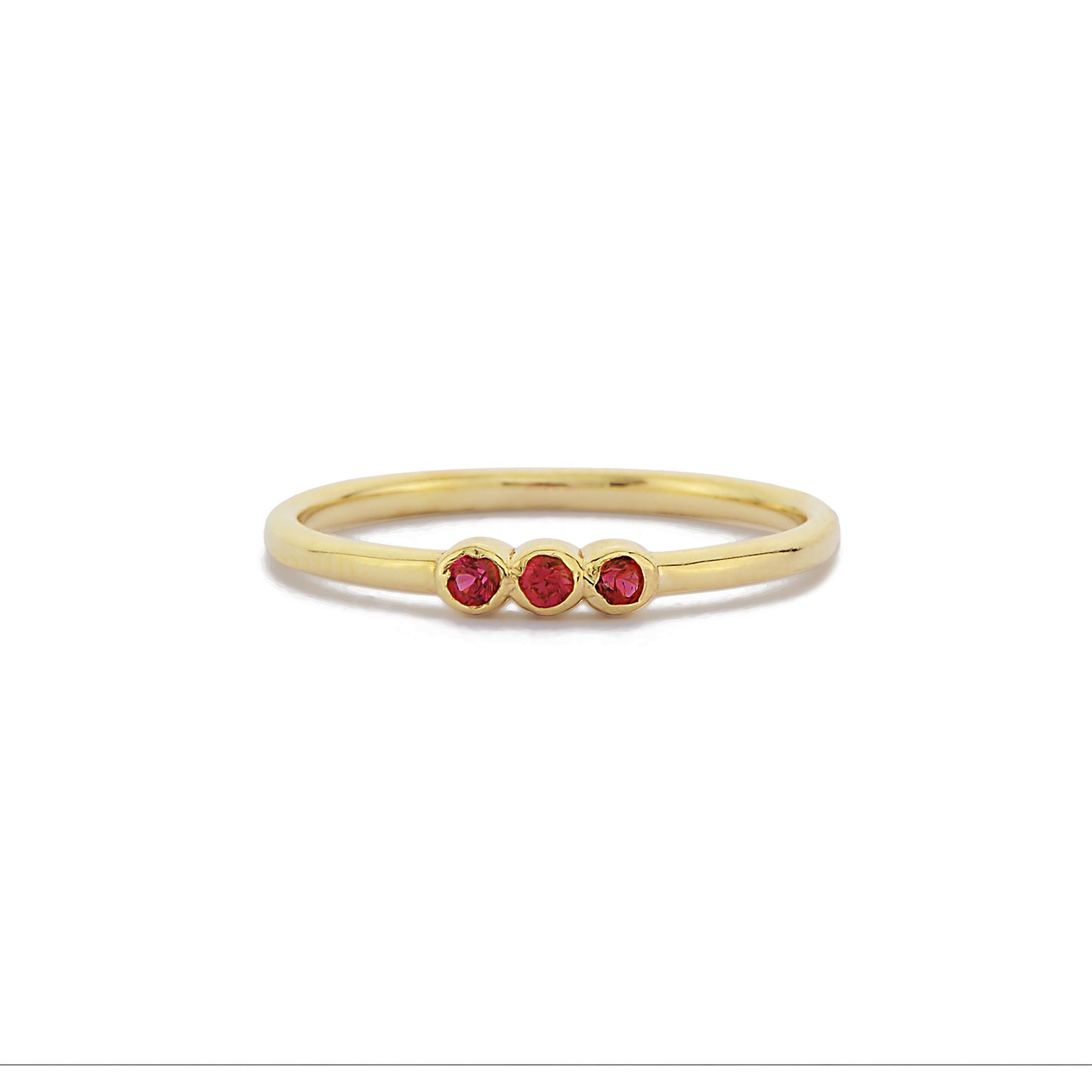 Ontwaken shit niveau Drie Steen Rode Robijn Diamanten Ring – 2bs jewelry