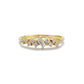 Handgemaakte Echte Diamanten Stokbrood En Ronde Mix Ring, Cluster 14k Massief Gouden Sierlijke En Minimalistische Ring