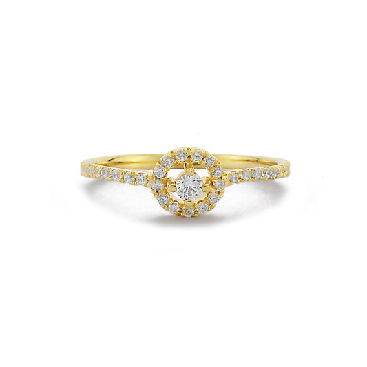 Diamanten Massief Gouden Ring