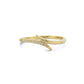 Gebogen Echte Diamanten Massief Gouden Ring, Handgemaakte 14k Massief Gouden Micro Pave Verlovings- en Trouwring