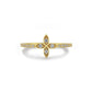 Bloemvormige Minimalistische Cluster Diamanten Gouden Ring