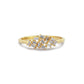 Cluster Stokbrood Diamanten Ring, Minimalistische Gebogen Stokbrood Aangepaste Ontwerp rouwring, Handgemaakte 14k Massief Gouden Ring Verlovingsring