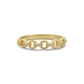 Cuban Chain Diamond Gold Ring / Handmade Chain Link / 14k & 18k Solid Gold Stackable Ring / Dainty and Minimalist Diamond Ring / Trend Ring