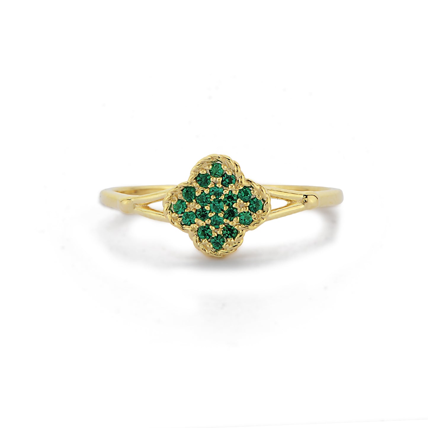 Klaver Gouden Diamanten Ring