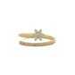Bloem Diamanten Cluster Minimalistische Gouden Ring