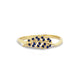 Bladvormige Blauwe Saffier Diamanten Gouden Ring