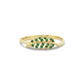 Bladvormige Groene Smaragd Diamanten Ring