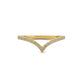 Chevron Wit Diamanten Gouden Dames Ring