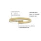Parallelle Minimalistische Diamanten Bandring, Kruis Over Kleine Diamanten Clusterring, Handgemaakte 14k 18k Massief Gouden Ring