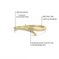 Gebogen Echte Diamanten Massief Gouden Ring, Handgemaakte 14k Massief Gouden Micro Pave Verlovings- en Trouwring