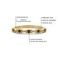 Retro Zwarte Diamanten Halve Eeuwigheid Band Ring Voor Voorstel, Kralen Marquise Vormige Ring, Handgemaakte 14k en 18k Massief Gouden Ring