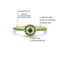 Cluster Emerald Gold Ring / Emerald Band Ring / Emerald Minimalist Solitaire Ring / Handmade 14k 18k Solid Gold Stackable Ring