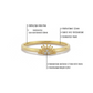 Zonvormige Trio Witte Diamanten Ring Voor Valentijnsdag Geschenk, Handgemaakte 14k 18k Massief Gouden Gebogen Zonsopgang Band Ring