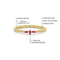 Rode Robijn Kralen Symbolische Kruis Trouwring Ring, Handgemaakte 14k Massief Gouden Minimalistische Kruis Cluster Ring