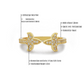 Minimalistische Cluster Diamanten Gouden Ring, Handgemaakte Gebogen 14k Massief Gouden Verlovingsring