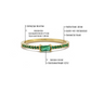 Stokbrood en Ronde Cluster Groene Smaragd Ring Voor Verloving, Handgemaakte Halve Eeuwigheid Smaragd 14k Massief Gouden Ring
