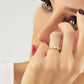 De Vliegende Vlinderring, Handgemaakte 14k 18k Massief Gouden Vleugelvormige Ring Met Witte Diamanten Halve Eeuwigheid