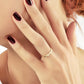 De Vliegende Vlinderring, Handgemaakte 14k 18k Massief Gouden Vleugelvormige Ring Met Witte Diamanten Halve Eeuwigheid