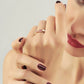 Honingraat Emaille Rode Robijn Diamanten Ring, Handgemaakte Zeshoekige Gebogen Custom Design Ring Voor Trouwdag