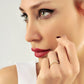 Chevron Wit Diamanten Gouden Dames Ring