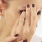 Chevron Wit Diamanten Gouden Dames Ring