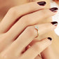 Vier Diamanten Verlovingshuwelijksring, Ronde Diamanten Clusterring, Minimalistische Handgemaakte 14k Massief Gouden Ring