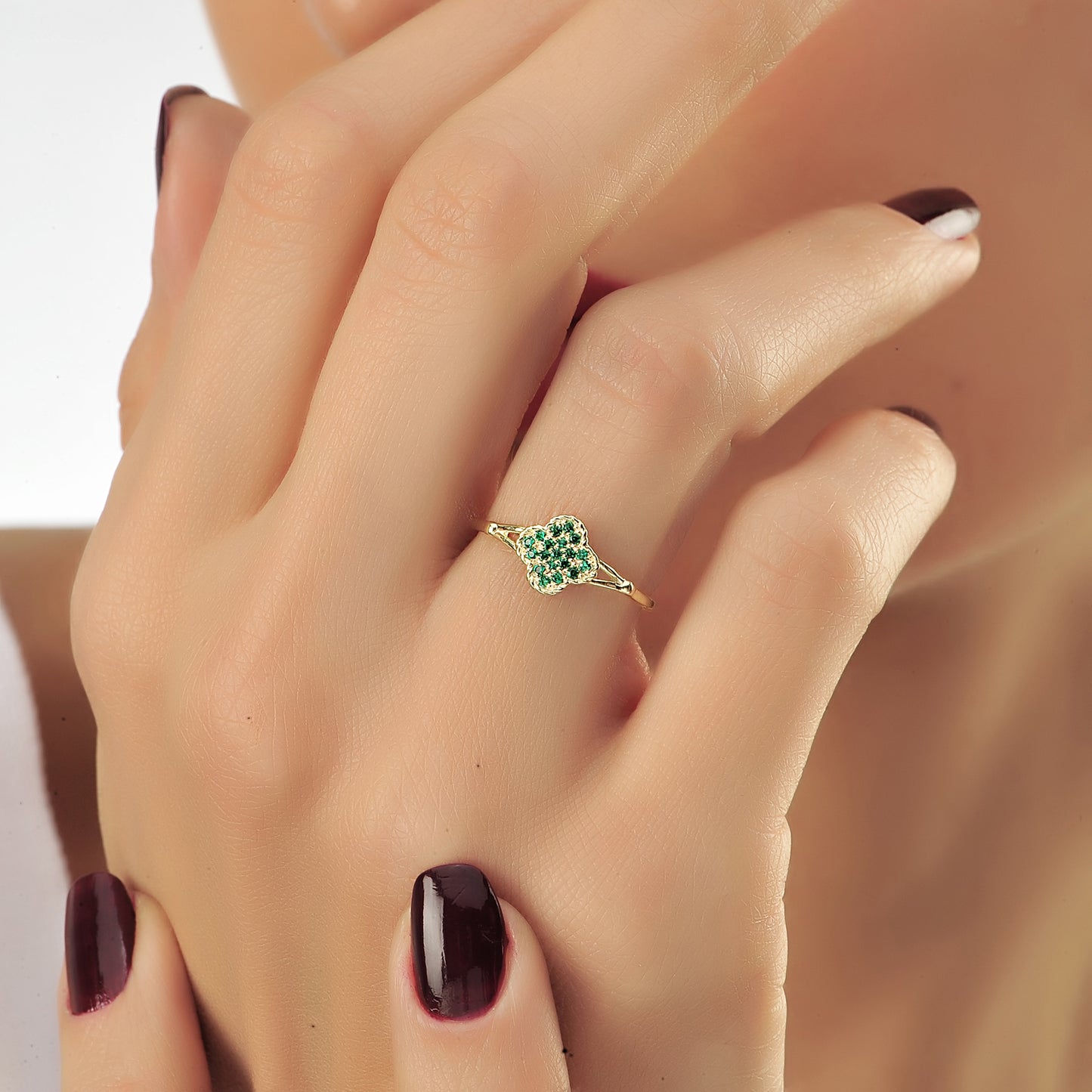 Klaver Gouden Diamanten Ring