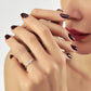 Driehoekige Diamanten Ring, Handgemaakte Driehoek Cluster 14k Gouden Ring, Verlovingsband