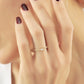 Stokbrood Diamanten Kralen Band Ring, Thiny Diamenten 14k Massief Gouden Ring Voor Verlovingshuwelijk