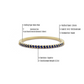 1,10 mm Blauwe Saffier Band Ring, Minimalistische Gouden Dames Ring