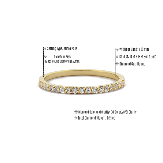 Witte Diamanten Band Ring