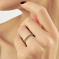 1,60 mm Groene Smaragd Band Minimalistische Gouden Dames Ring