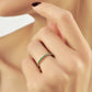 1,60 mm Groene Smaragd Band Minimalistische Gouden Dames Ring