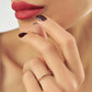 1,30 mm Rode Ruby Band Minimalistische Gouden Dames Ring