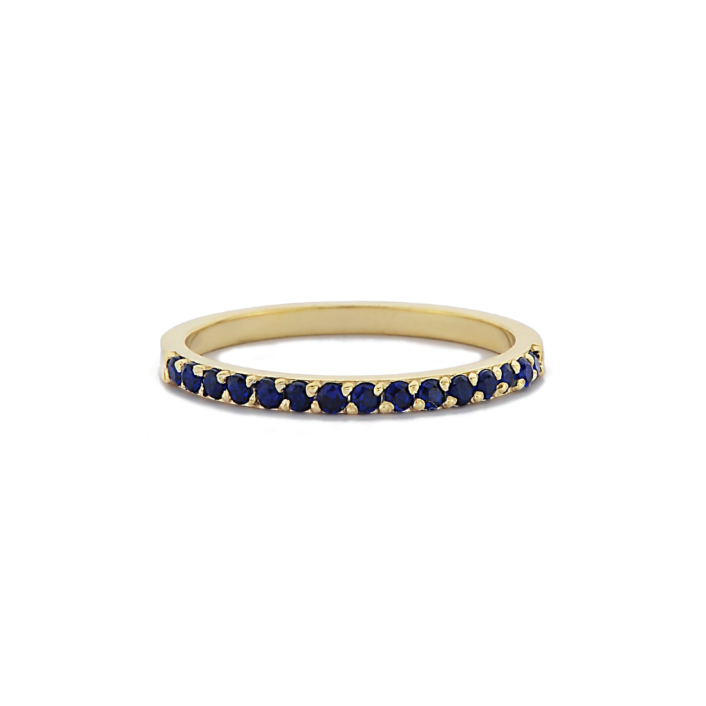 1,60 mm Blauwe Saffier Band Minimalistische Gouden Dames Ring
