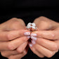 ZILVEREN DUBBEL BLADONTWERP RING