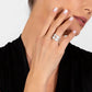 ZILVEREN DUBBEL BLADONTWERP RING